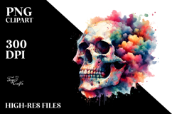 Grunge Skull Painting, Transparent PNG Product Image 2