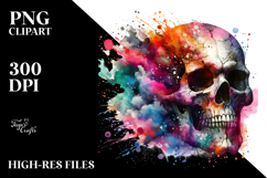 Grunge Skull Painting, Transparent PNG Product Image 2