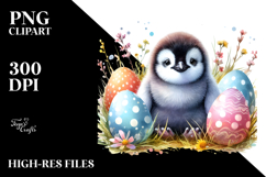 penguin,baby,penguin among grass,transparent background Product Image 2