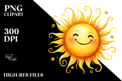 Very Simple Smiling Sun PNG Product Image 2