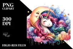 Colorful Baby Unicorn with Smiling Moon Product Image 3