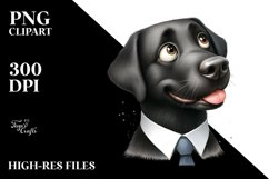 Laborador with Tie | Watercolor Clipart Product Image 1