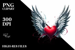 Heart with Wings, Digital Painting Product Image 2
