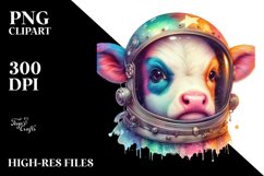 Colorful Baby Cow with Space Helmet Product Image 1