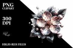 Detailed Shiny Cherry Blossom Watercolor Splash Product Image 1