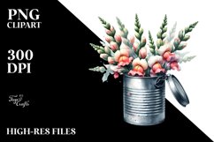 Abstract Watercolor Snapdragon Clipart Product Image 1