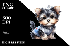 Happy Watercolor Baby Yorkipoo PNG Product Image 2