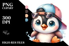 Cute Baby Penguin, PNG Product Image 2