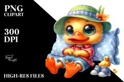 Resting Bed Baby Duck PNG Product Image 2