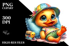 Resting Bed Baby Duck PNG Product Image 2