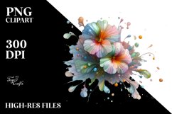 Wooden Anemone Stained Watercolor PNG Product Image 1