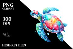 Vibrant Watercolor Turtle Product Image 3