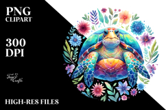 Vibrant Watercolor Turtle Product Image 2
