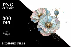 Poppy in Abstract Pastel PNG Product Image 1