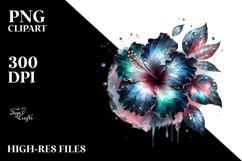 Abstract Metallic Hibiscus Watercolor | Sublimation | Product Image 2