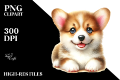 Adorable Baby Corgi, Bright and Playful, PNG Product Image 2