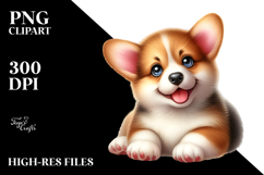 Playful Baby Corgi, Full of Joy, PNG Product Image 2