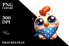 Whimsical Chicken with Bandana, Centered Composition Product Image 2