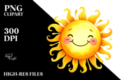 Very Simple Smiling Sun, Transparent PNG Product Image 2