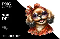 Vintage Puppy Watercolor Art Product Image 2