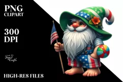 Detailed Gnome with Beach Wear | Sublimation | Clipart Product Image 1