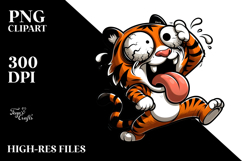Silly Cartoon Tiger, Vector Art PNG Product Image 2