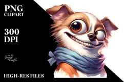 Mischievous Dog with Sarcastic Smile PNG Product Image 2