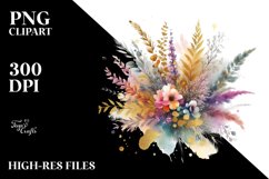 Colorful Bouquet with GOLD FOIL and Splash Product Image 1