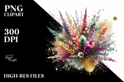 Colorful Bouquet with GOLD FOIL and Heather Product Image 3