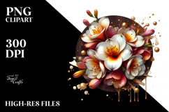 Glossy Freesia Abstract, High-Res PNG Product Image 2