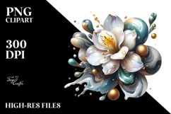 Glossy Freesia Abstract, High-Res PNG Product Image 2