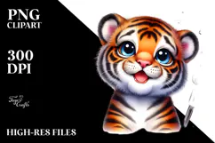 Baby Tiger Singer Look PNG Product Image 2