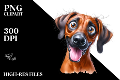 Watercolor Cute Rhodesian Ridgeback PNG Product Image 2
