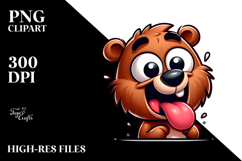 Goofy Cartoon Bear PNG Product Image 2