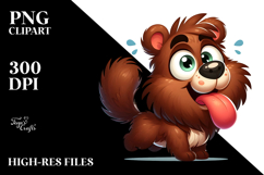 Goofy Cartoon Bear PNG Product Image 2
