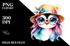 Colorful Layered Watercolor Cute Baby Penguin Product Image 3