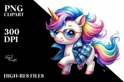 Running Baby Unicorn PNG Product Image 3