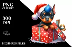 Colorful Doberman with Cool Haircut PNG Product Image 3