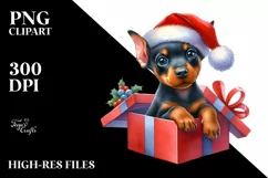 Colorful Doberman with Cool Haircut PNG Product Image 3