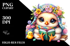 Vibrant Crazy Cute Baby Chicken PNG Product Image 2