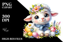 Vibrant Baby Lamb in Sailor Outfit PNG Product Image 2