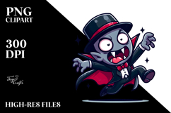 Aggressive Vampire with Hat PNG Product Image 2