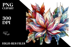 Stained Magnolia Watercolor Splash, PNG Product Image 2