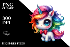 Vibrant Cute Baby Unicorn PNG Product Image 2
