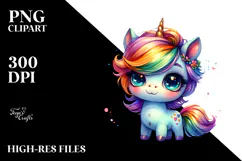 Cute Baby Unicorn PNG Product Image 2