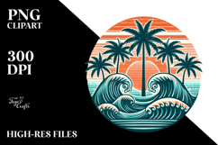 Retro Tropical Tree Waves Product Image 2