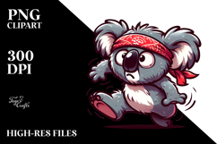 Silly Cartoon Koala PNG Product Image 2
