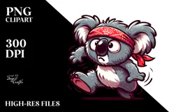 Silly Cartoon Koala PNG Product Image 2