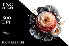 Glossy Ranunculus Made of PNG Product Image 2