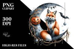 Watercollor Fox Dressed for Halloween Product Image 2